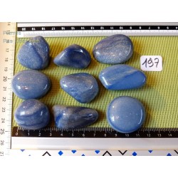 Quartz bleu - Aventurine bleue Pierre Roulée à l unité de 28 à 30 gr