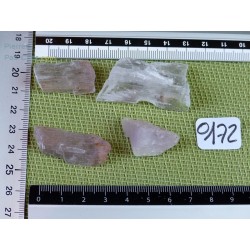 Kunzite Q Extra Lot de 4 Pierres Brutes 50g