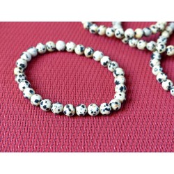 Jaspe Dalmatien Bracelet en Perles de 6mm