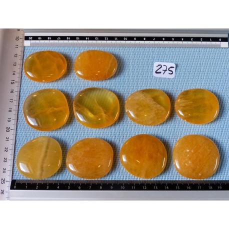 Calcite Orange EXTRA Pierre Plate à l unité de 44 à 45 mm