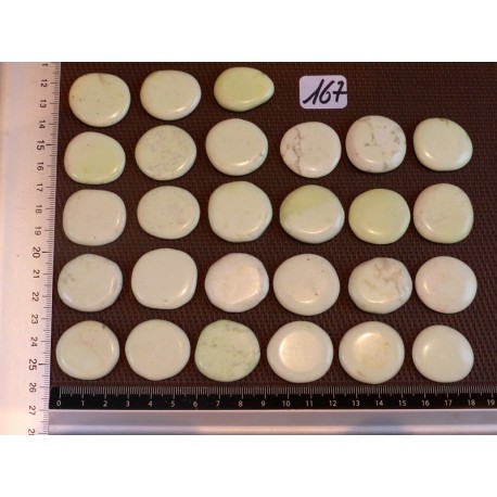 Chrysoprase Citron Pierre Plate Mini à l unité de 28 à 29 mm