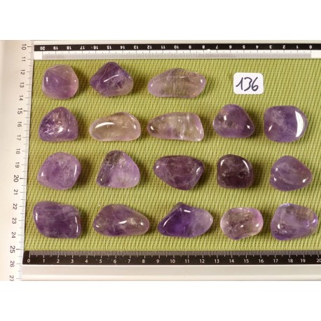 Amethyste Pierre Roulée à l unité de 17 à 20 gr Amethyste Pierre Roulée à l unité de 17 à 20 gr