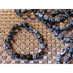 Obsidienne Flocon de Neige Bracelet Pierres