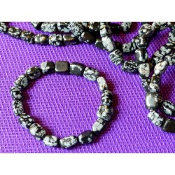 Obsidienne Flocon de Neige Bracelet Pierres