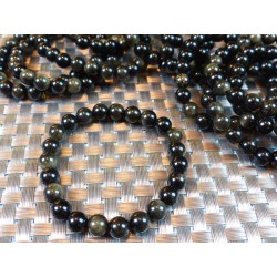 Obsidienne à reflets Or Bracelet en Perles de 8mm