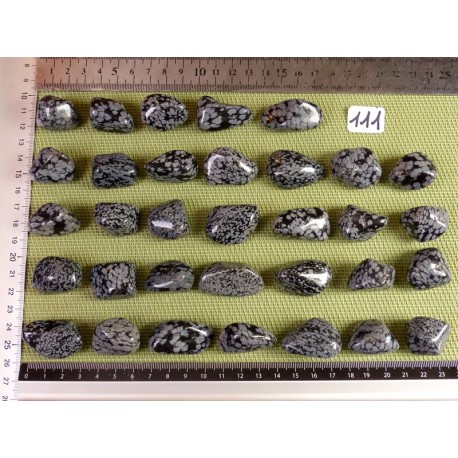 Obsidienne Flocon de Neige Pierre Roulée à l unité de 11 à 13 gr