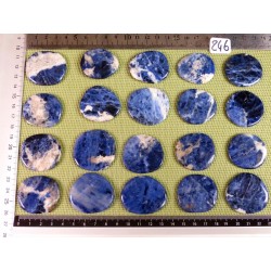 Sodalite Pierre Plate Fine à l unité de 38 à 42 mm