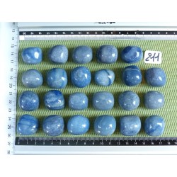 Quartz bleu - Aventurine bleue Pierre Roulée à l unité de 23 à 26 mm