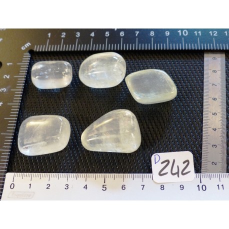 Calcite Blanche Lot de 5 Pierres Roulées 77gr Calcite Blanche Lot de 5 Pierres Roulées 77gr