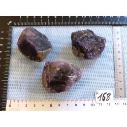 Amethyste Brésil Lot de 3 Pierres Brutes 231g