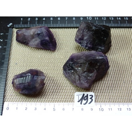 Amethyste Brésil Lot de 4 Pierres Brutes 184g