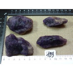 Amethyste Brésil Lot de 4 Pierres Brutes 186g