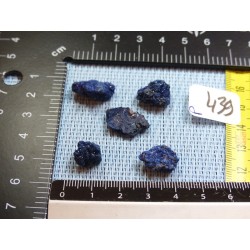 Azurite cristallisée du Maroc Q Extra Lot de 5 Pierres Brutes 8gr