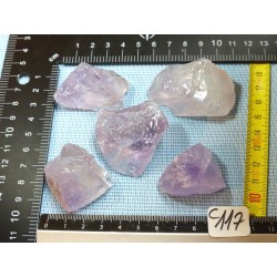 Amethyste Brésil Lot de 5 Pierres Brutes Massives 169g