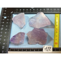 Amethyste Brésil Lot de 4 Pierres Brutes Massives 176g