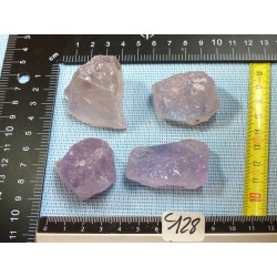 Amethyste Brésil Lot de 4 Pierres Brutes Massives 160g