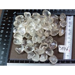 Quartz Cristal de Roche Lot de 65 pierres roulées de 15 à 25mm 250g