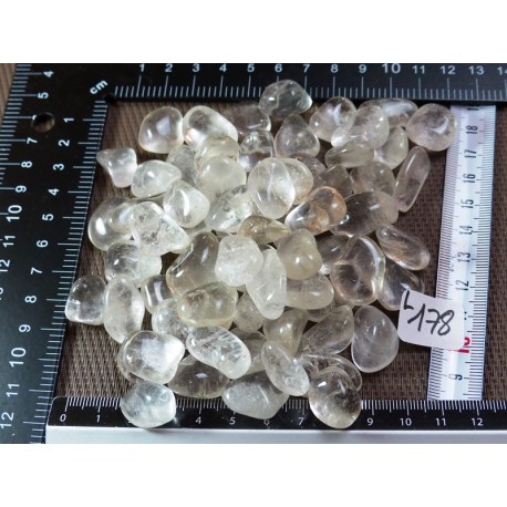 Quartz Cristal de Roche Lot de 68 pierres roulées de 15 à 25mm 250g