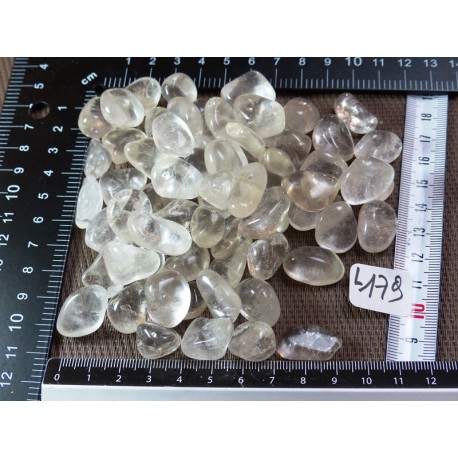 Quartz Cristal de Roche Lot de 64 pierres roulées de 15 à 25mm 250g