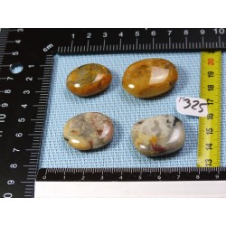 Agate Crazy Lace Lot de 4 Pierres Plates Mini 46g