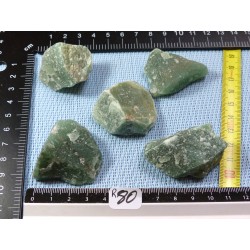 Aventurine Brésil Lot de 5 Pierres Brutes 151g