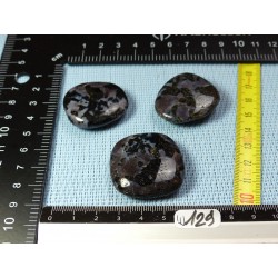 Gabbro Lot de 3 Pierres Plates 64g