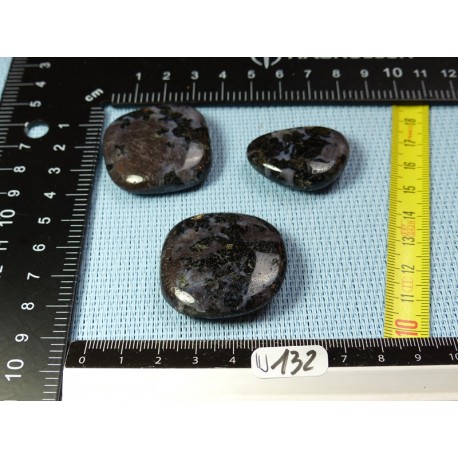 Gabbro Lot de 3 Pierres Plates 67g Gabbro Lot de 3 Pierres Plates 67g