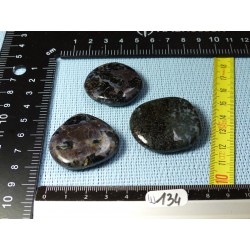 Gabbro Lot de 3 Pierres Plates 65g