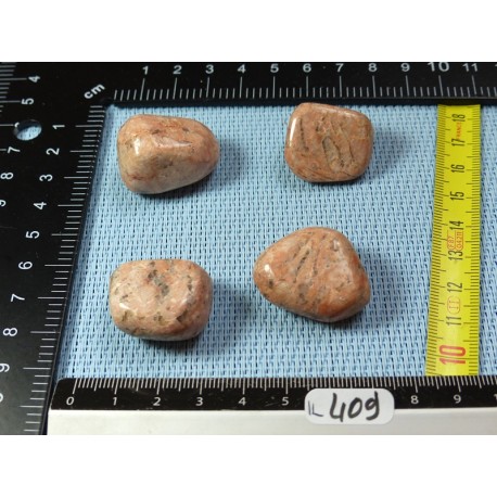 Orthoclase de Madagascar Lot de 4 Pierres Roulées 56g