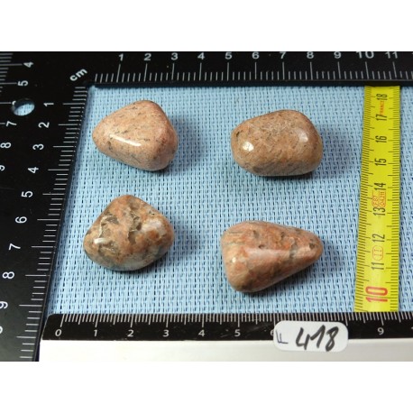 Orthoclase de Madagascar Lot de 4 Pierres Roulées 60g