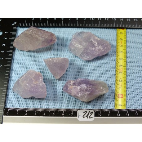 Amethyste Brésil Lot de 5 Pierres Brutes Massives 173g