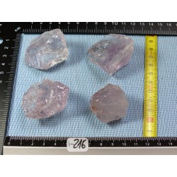 Amethyste Brésil Lot de 4 Pierres Brutes Massives 156g