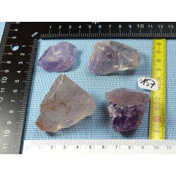 Amethyste Brésil Lot de 4 Pierres Brutes Massives 163g