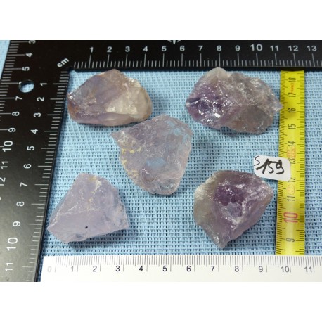 Amethyste Brésil Lot de 5 Pierres Brutes Massives 140g