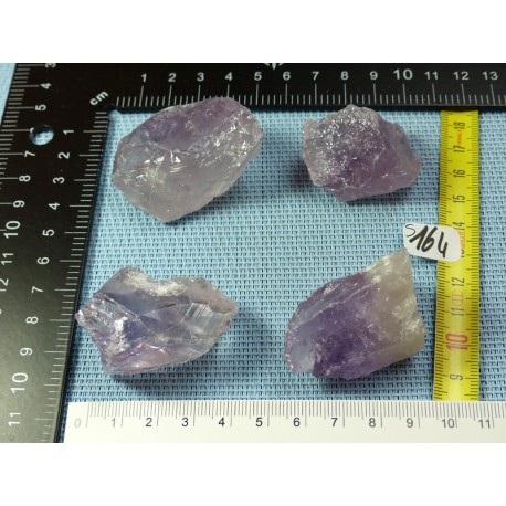 Amethyste Brésil Lot de 4 Pierres Brutes Massives 150g