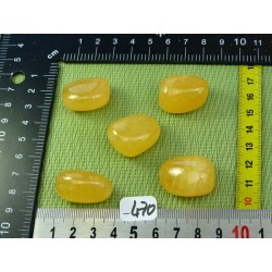 Calcite Orange Q Extra Lot de 5 Pierres Roulées 70g