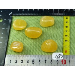 Calcite Orange Q Extra Lot de 5 Pierres Roulées 67g