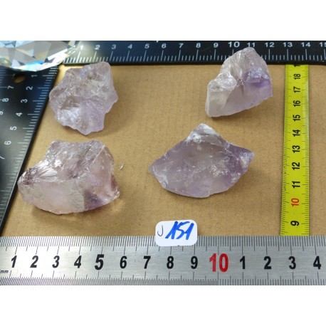 Amethyste Brésil Lot de 4 Pierres Brutes Massives 130g