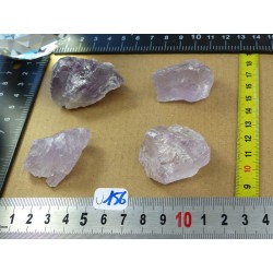 Amethyste Brésil Lot de 4 Pierres Brutes Massives 132g