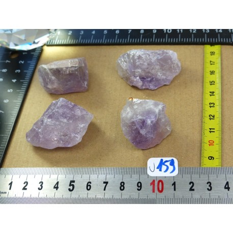 Amethyste Brésil Lot de 4 Pierres Brutes Massives 130g