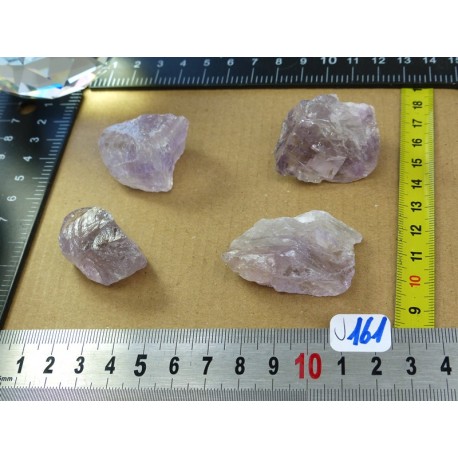 Amethyste Brésil Lot de 4 Pierres Brutes Massives 93g