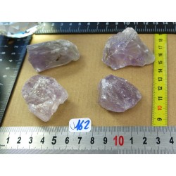 Amethyste Brésil Lot de 4 Pierres Brutes Massives 151g