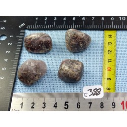 Cacoxenite Lot de 4 Pierres Roulées 63gr