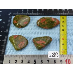 Unakite Lot de 4 Pierres Roulées 73gr