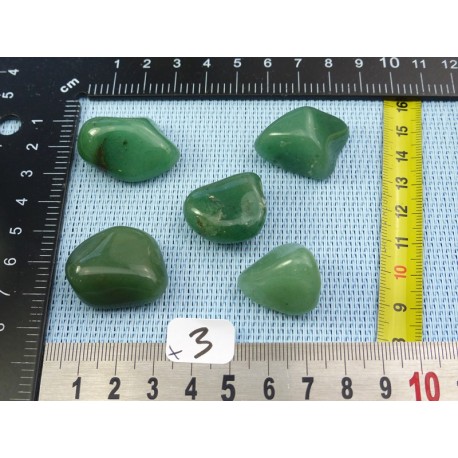 Aventurine Brésil Lot de 5 Pierres Roulées 59g Aventurine Brésil Lot de 5 Pierres Roulées 59g