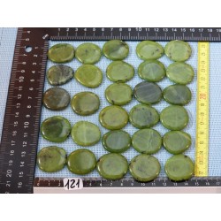 Jade Néphrite Pierre Plate Mini à l unité de 29 à 31 mm