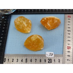 Calcite Orange Lot de 3 Pierres Brutes 162g