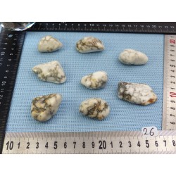 Howlite Veritable Pierre Roulée à l unité de 25 à 30 gr