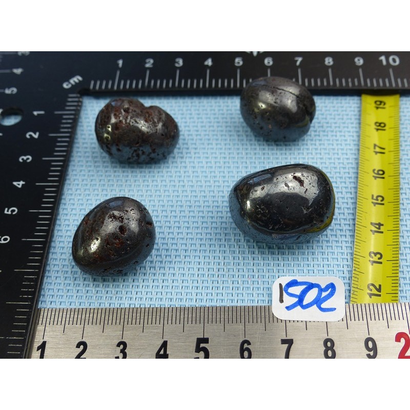 Magnetite Lot de 4 Pierres Roulées 91g Magnetite Lot de 4 Pierres Roulées 91g
